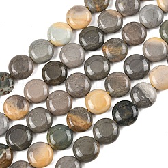 Натуральные нити из бисера пикассо&nbsp;G-L648-B03-15mm