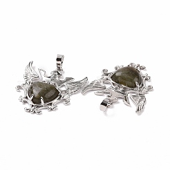 Природные подвески лабрадорита&nbsp;G-P496-04P-16