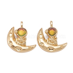 Латунь стекло кулоны&nbsp;KK-C223-02G