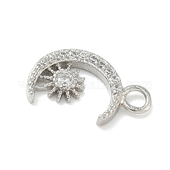 Латунные микропаве прозрачные кубические циркониевые подвески&nbsp;LS-KK-H528-07B-P