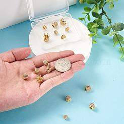 16 шт. 8-х стилевая стойка с покрытием из латуни с кубическим цирконием&nbsp;ZIRC-MP0001-01