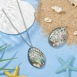 2 шт. большие подвески из натуральной ракушки пауа&nbsp;FIND-BC0013-55