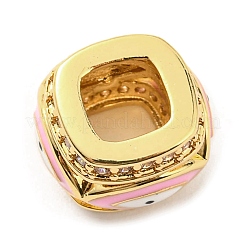 Реечное покрытие латунь микро паве кубический цирконий европейские бусины&nbsp;KK-M247-34G-04