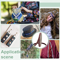 15 ярд полиэстеровых лент для вышивки в этническом стиле&nbsp;OCOR-PH0006-88