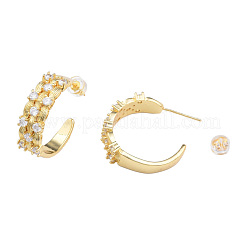 Серьги-кольца с кубическим цирконием&nbsp;EJEW-N011-68