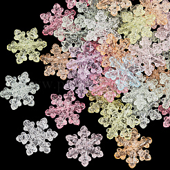 50шт прозрачные акриловые бусины с кракле&nbsp;OACR-SP0002-07