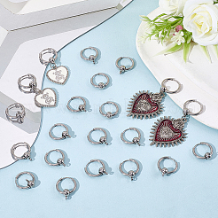 24 шт. фурнитура для сережек-колец из нержавеющей стали 304&nbsp;FIND-SC0017-16B