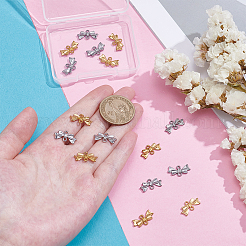 16 шт. 2 цвета 304 нержавеющая сталь бантовые звенья соединительные подвески&nbsp;STAS-UN0063-35