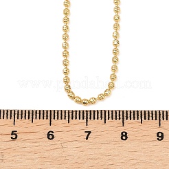 Латунные цепочки с шариками толщиной 2 мм для мужчин и женщин&nbsp;NJEW-L012-04G