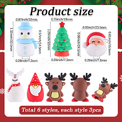 18 шт. 6 колпачка для ручек в мультяшном стиле&nbsp;AJEW-SC0031-51C