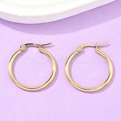 Серьги-кольца из нержавеющей стали 304 с ионным покрытием (IP)&nbsp;X-EJEW-N0016-11G-C