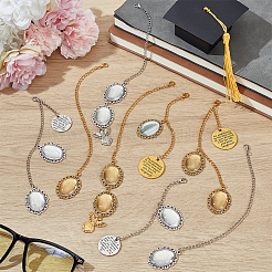 Овальное украшение из выпускного колпака из сплава&nbsp;HJEW-AR00003