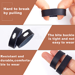 100 шт. кожаный поясной ремень с кольцами для фиксации сплава&nbsp;FIND-CP0002-45B