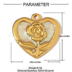 Подвески из нержавеющей стали 304 с эмалью&nbsp;STAS-OY006-57G