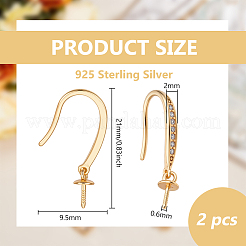 1 пара 925 сережек из стерлингового серебра&nbsp;STER-BC0003-59G