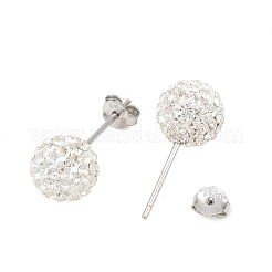 Подарки на день святого валентина 925 серьги-гвоздики из стерлингового серебра с австрийскими кристаллами и стразами для девочки&nbsp;Q286H011