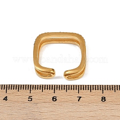 Кольца-манжеты из нержавеющей стали 304 с микропаве из кубического циркония&nbsp;RJEW-P153-02G