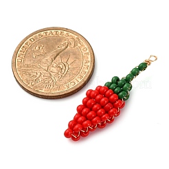 Подвески из стеклянных бусин в виде перца&nbsp;PALLOY-MZ00788-03