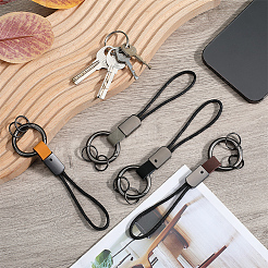 4шт брелок из кожи 4 цветов&nbsp;KEYC-GF0001-13