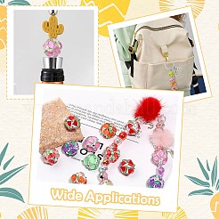 10 шт. 10-х цветные круглые бусины из смолы с фруктовым узором&nbsp;RESI-CJ0004-94