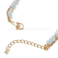 Регулируемые многорядные браслеты из натурального малайзийского нефрита и нержавеющей стали 304&nbsp;BJEW-JB13035-04