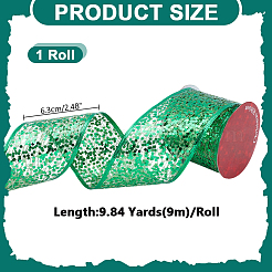 Блестящая полиэстеровая сетчатая лента с пайетками&nbsp;OCOR-WH0082-476