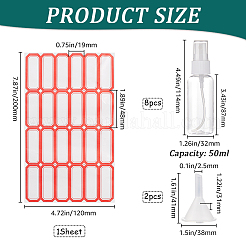 Пустые переносные пластиковые баллончики с распылителем AJEW-GF0009-72B-01