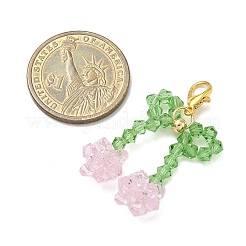 3 шт. подвески из австрийского хрусталя с имитацией вишневого стекла&nbsp;HJEW-JM04058