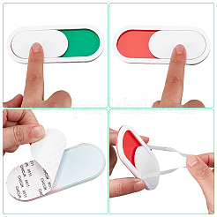 14 шт. акриловый красный зеленый слайдер-индикатор на дверь&nbsp;AJEW-WR0003-20A