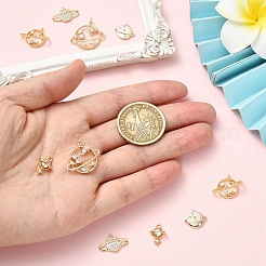 5 шт. 5 стиля латунные подвески с микропаве и кубическим цирконием&nbsp;KK-YW0004-16