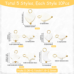 50 шт подвески из натуральных пресноводных ракушек&nbsp;FIND-SC0020-74