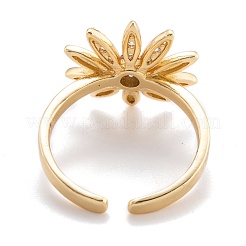 Латунные кольца из манжеты с прозрачным цирконием&nbsp;RJEW-I077-30G