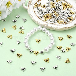 150 шт. 3-х цветные бусины из сплава в тибетском стиле в виде стрекозы&nbsp;TIBEB-YW0001-40