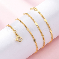 Латунные цепочки панцирного плетения ожерелья для женщин&nbsp;NJEW-D302-07G