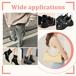 4 шт. 2-х цветные латунные цепочки-удлинители со стразами&nbsp;HJEW-GA00034