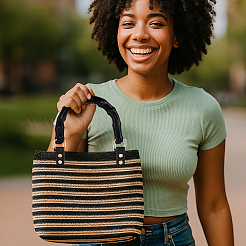 2 шт. ручки для сумок из АБС-пластика в форме бамбука&nbsp;FIND-WH0111-772B