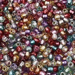 Серебряные подкладке стекло бисер&nbsp;SEED-T007-18A-01