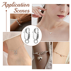 6 шт. 925 застежки-карабины из стерлингового серебра с защитой от потускнения&nbsp;STER-BBC0002-06P