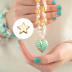 40шт 2 стильные латунные бусины&nbsp;KK-GO0001-04