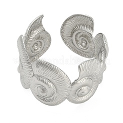 Браслеты-манжеты из нержавеющей стали Conch 304 для женщин&nbsp;BJEW-A150-02P