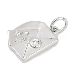 Латунные микропаве прозрачные кубические циркониевые подвески&nbsp;KK-G522-31P