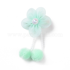 Цветочная ткань металлические заколки крокодил&nbsp;LS-PHAR-D013-01E