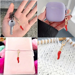 10 шт. подвесные украшения из эмалевого сплава в виде перца&nbsp;HJEW-YW00270