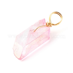 Гальванизированные натуральные кварцевые подвески&nbsp;PALLOY-JF00846-01