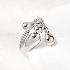 5 шт. открытые манжеты из нержавеющей стали 304 для женщин&nbsp;RJEW-K313-03P