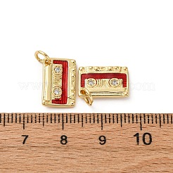 Латунь с фианитами и эмалевыми подвесками&nbsp;KK-Q098-10G