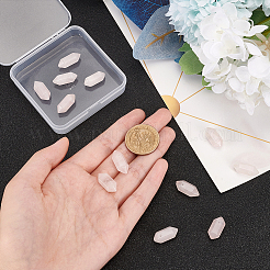 Двойные заостренные подвески из натурального розового кварца&nbsp;G-OC0004-05C