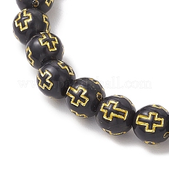 2шт 2-х цветные браслеты с подвесками из сплава BJEW-JB12081