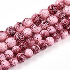 Прозрачная выпечка окрашенные стеклянные бусины нити&nbsp;DGLA-N009-8mm-03