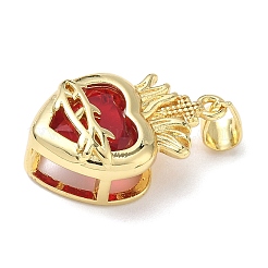 Латунь стекло кулоны&nbsp;X-KK-L253-28G-02